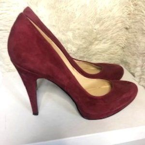 Nine West Suede Merlot Pumps - Size 10
